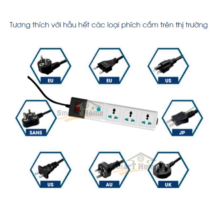 Ổ Cắm Điện Thông Minh Wifi Rạng Đông OC02.WF 3m-5m, Ổ Điện Thông Minh Điều Khiển Từ Xa Chống Xung Điện Áp Cao, Xung Sét