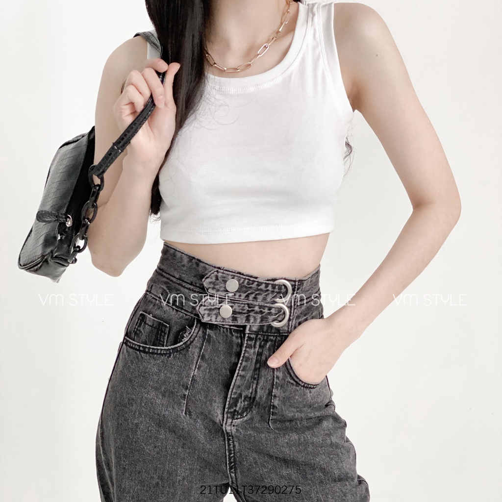 Áo thun sát nách VM STYLE trơn croptop trẻ trung, năng động thời trang ulzzang Hàn Quốc 21TU11T372902