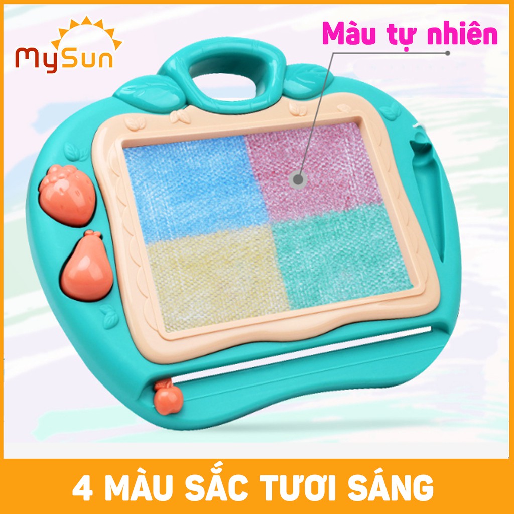 Bảng vẽ nam châm từ tính TỰ XÓA cho bé thông minh điện tử có chân bàn đa năng MySun