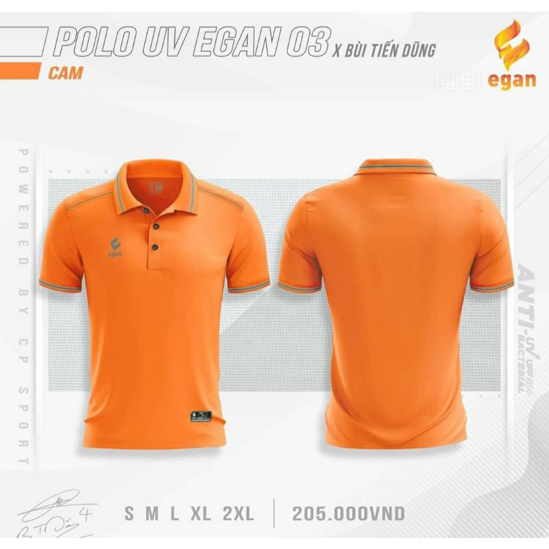 ÁO POLO UV EGAN 03 MÀU CAM MỚI ĐẸP CHÍNH HÃNG