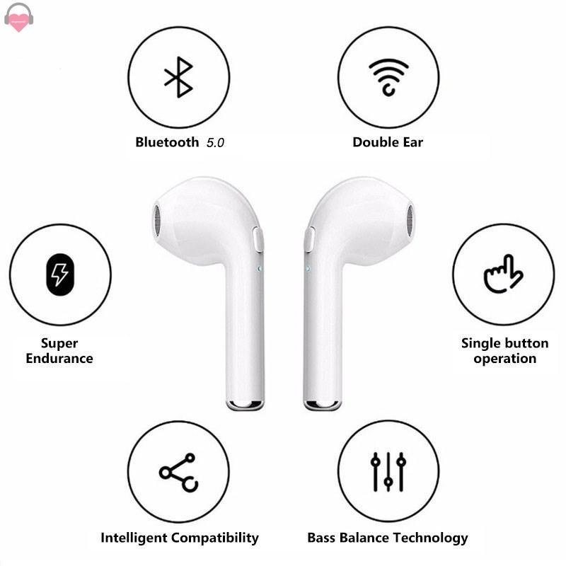 Tai Nghe Nhét Tai I7S Kết Nối Bluetooth 5.0 Âm Thanh Stereo Sống Động | BigBuy360 - bigbuy360.vn