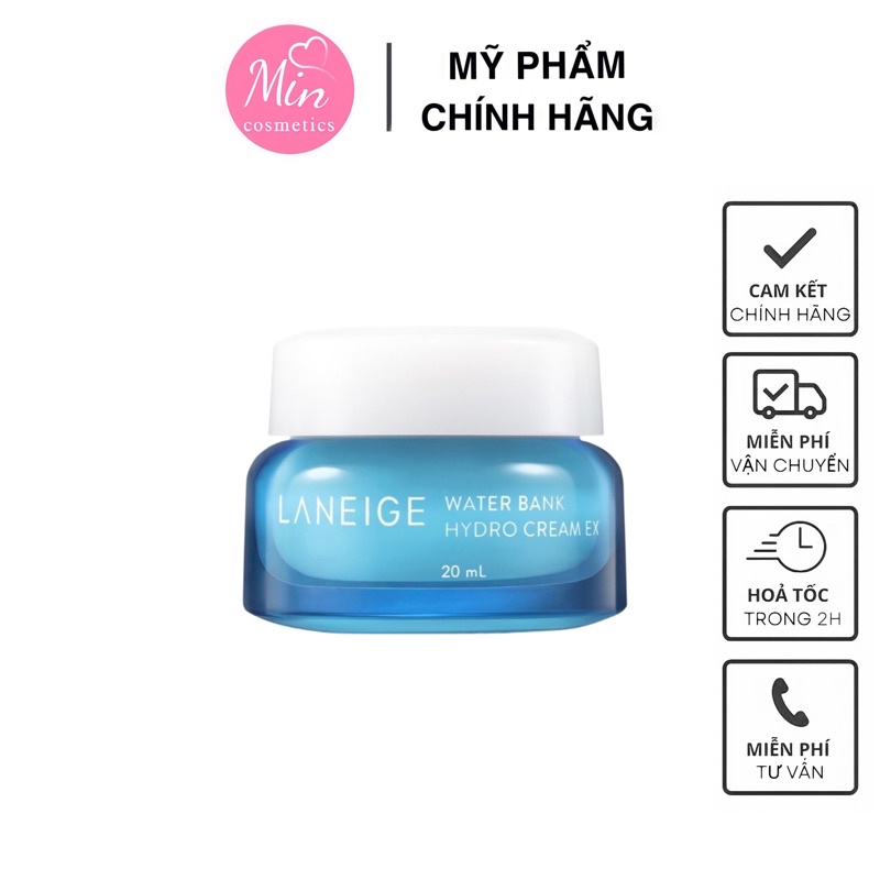 [Auth- Mẫu mới] Kem Dưỡng Ẩm Và Cấp Nước Laneige Water Bank Mini 20ml