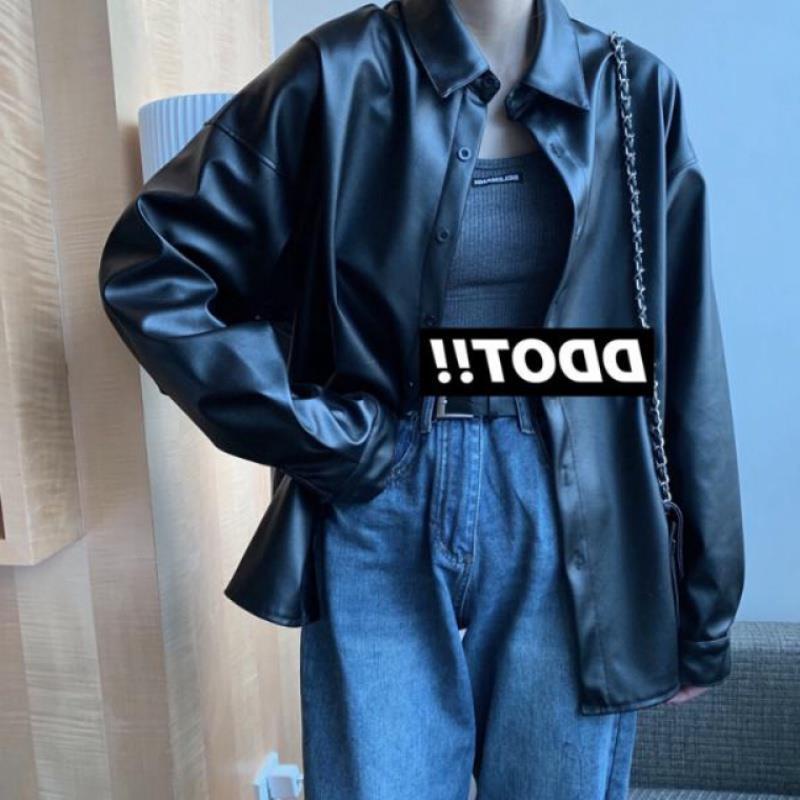 Áo khoác da pu thiết kế cá tính cho nữ