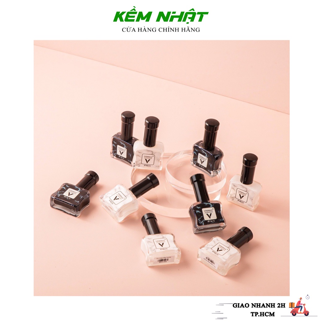 Cồn Loang, Đen Vinimay Chính Hãng - Loang cồn trang trí móng tay nghệ thuật 15ml