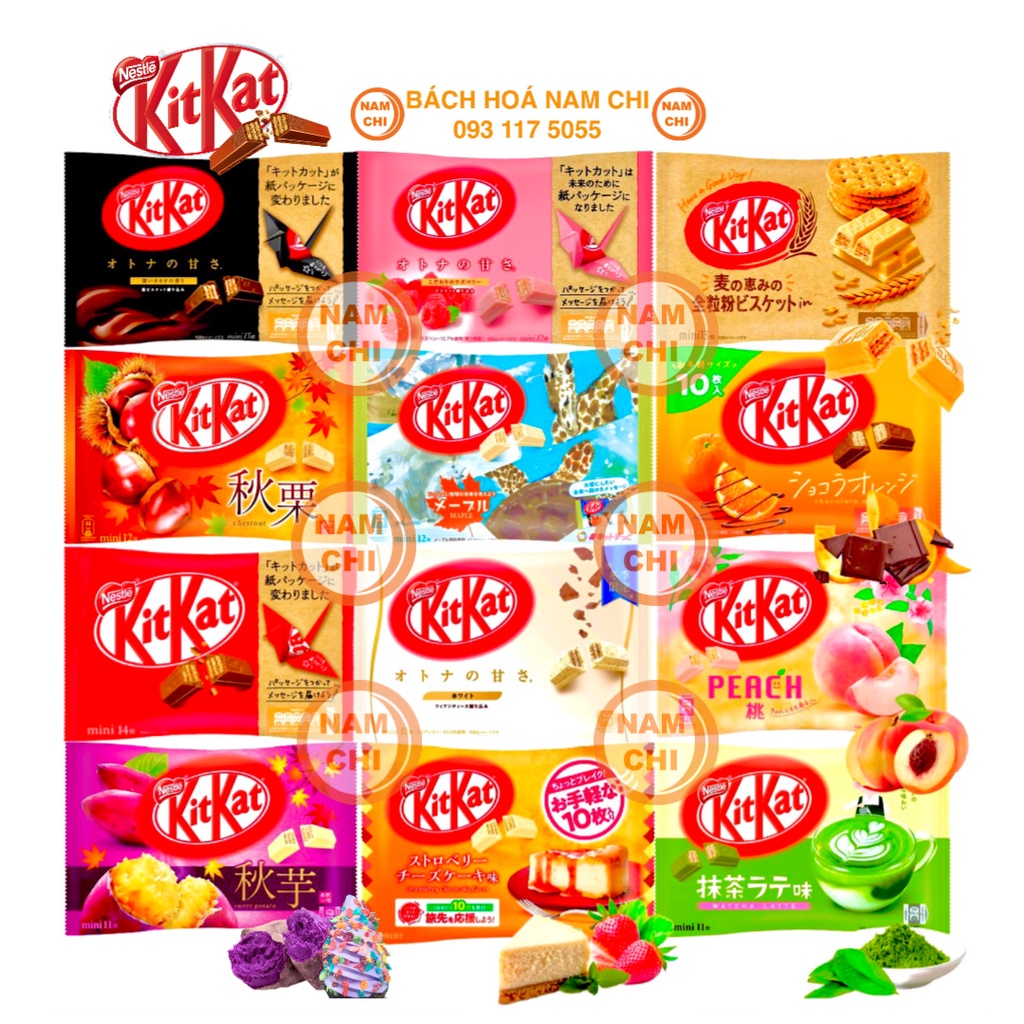 Bánh SOCOLA KITKAT Gói Lớn Nestle Đủ Vị - Nhật Bản