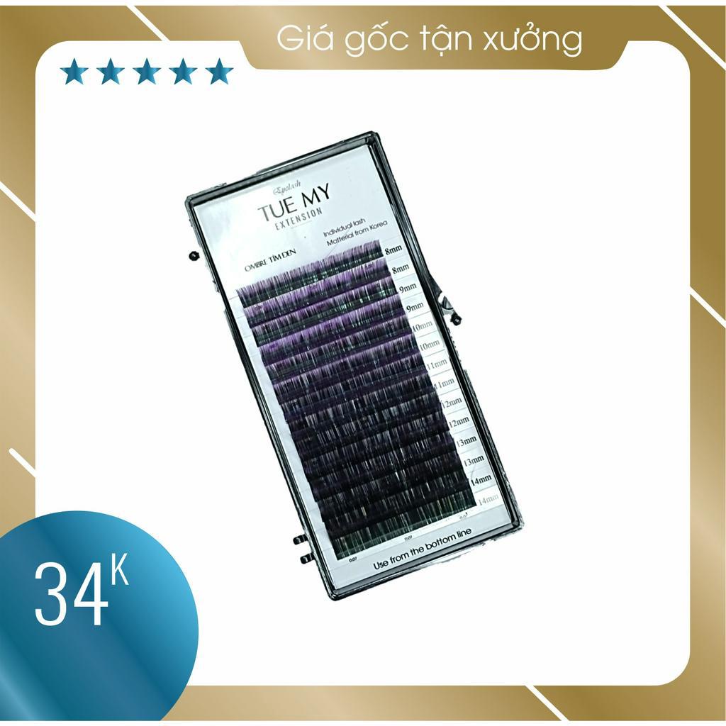 Ombre Tím Đen - Mi Lụa Màu Classic 0.07 Mix Size (14 line)