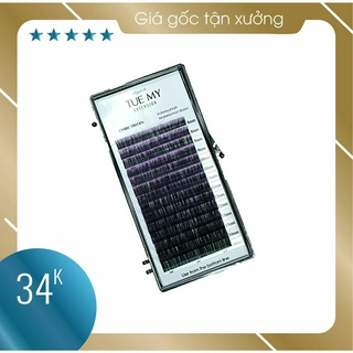 Ombre tím đen - mi lụa màu classic 0.07 mix size