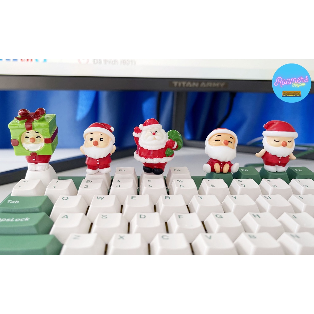 Keycap Merry Christmas giáng sinh Quà Tặng đáng yêu Phần 3 Phím Lẻ R4 PBT