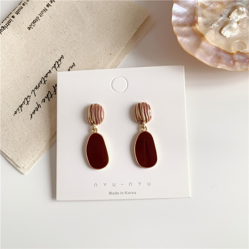 Bông tai cổ điển vintage màu đỏ sang trọng dành cho nữ - Mely D95