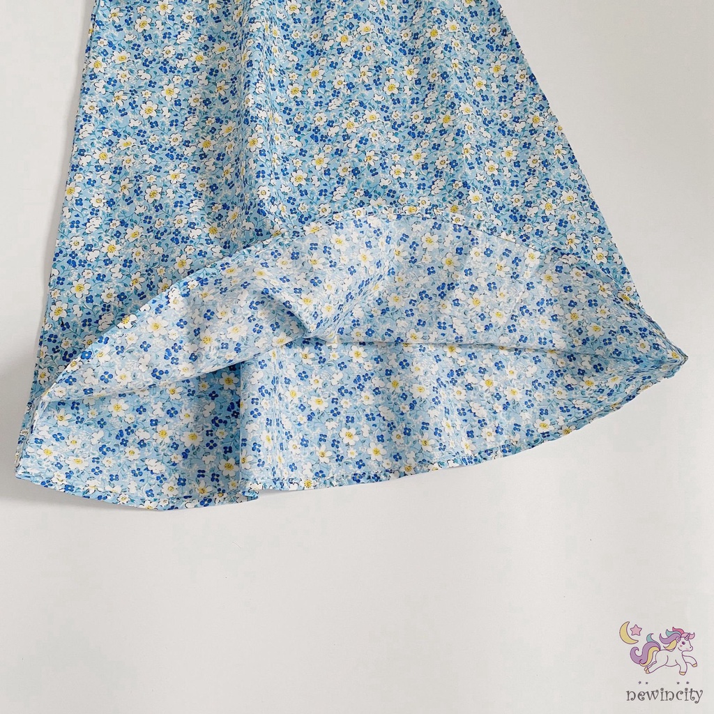 Đầm Bé Gái Thêu Hoa Phong Cách Hàn Quốc