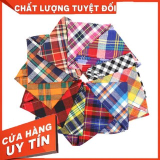 Khăn Quàng Cổ Tam Giác Sọc Caro dày, vải Nỉ Bông Cho Trẻ Em