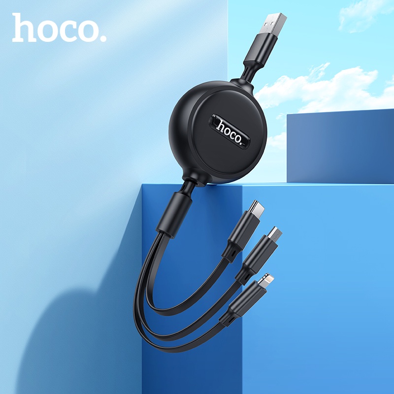 Cáp sạc HOCO X75 3 trong 1 nối USB loại C thích hợp cho iP 13 12 11 Pro Max Notebook Air Mini Xiaomi 12 11