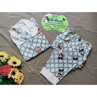 Bộ Pyjama quần dài áo ngắn Freesize từ 40-60kg