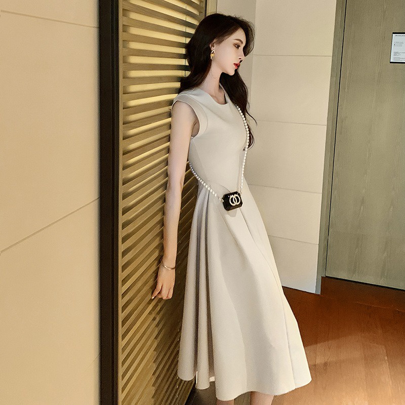 ZYHT Đầm Chữ A Không Tay Cổ Tròn Thời Trang Dành Cho Nữ váy dạ hội 5138