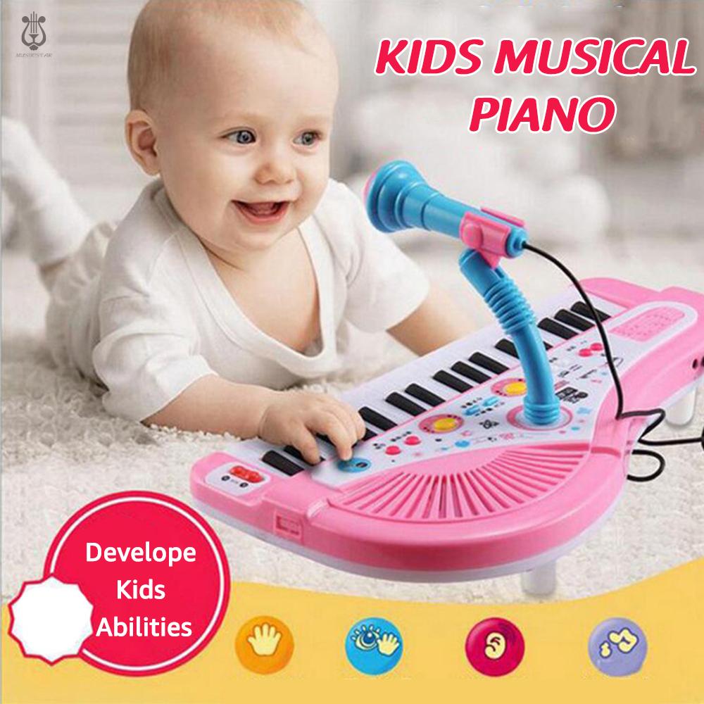 Đàn Piano Điện Tử 37 Phím Có Mic Cho Bé Trai / Gái / 3 Tuổi