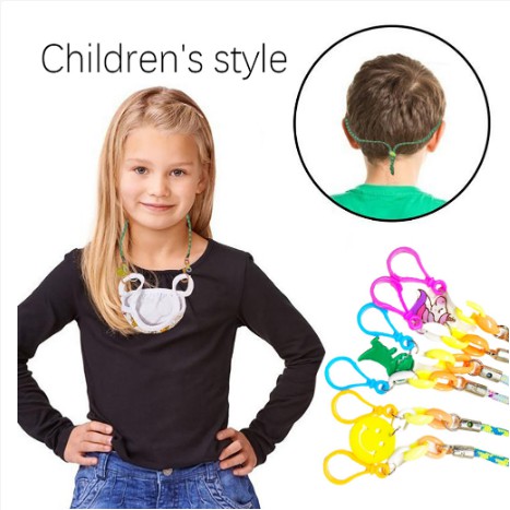 Dây đeo khẩu trang cho người lớn và trẻ em nhiều màu hoạt tiết 2D dễ thương, chất liệu cao cấp