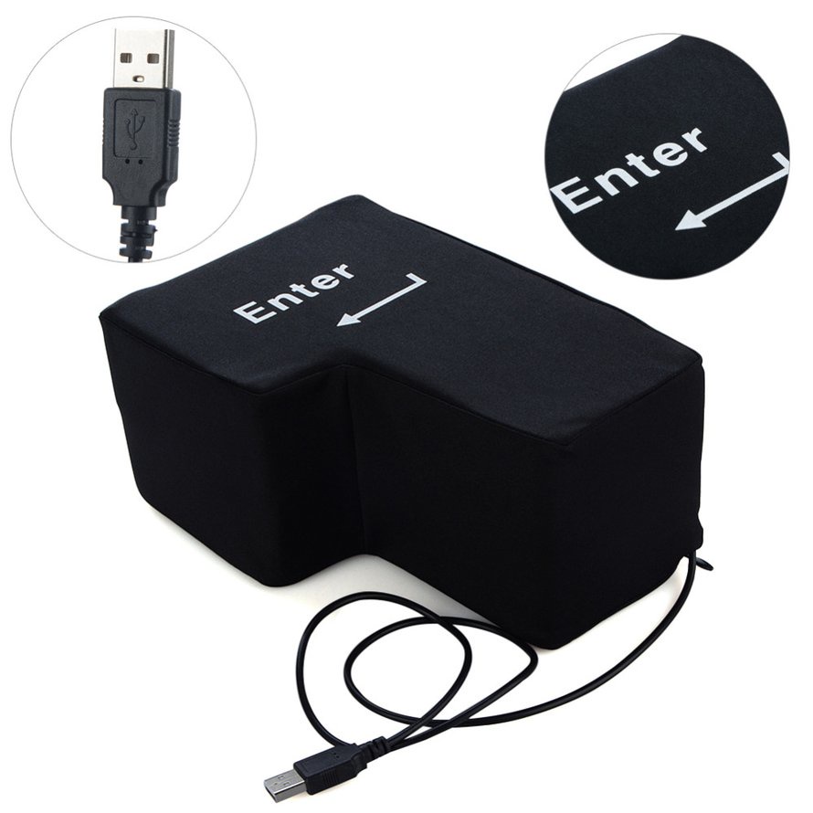 Máy tính Usb Siêu lớn Phím Return Key Nút thông hơi Enter Key Nap Pillow Lỗ thông hơi Nút quay lại