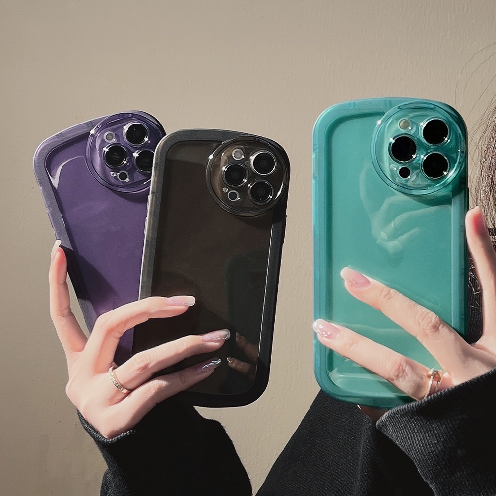 Ốp lưng iphone màu sắc đơn giản trong suốt cho Iphone 7 8 Plus SE X XS XS Max 11 12 13 14 Pro Max