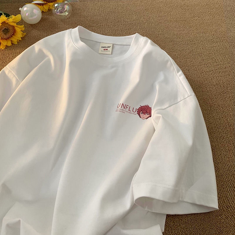 Áo Thun Tay Ngắn Dáng Rộng 2022 Họa Tiết Hoạt Hình Phong Cách Mùa Hè Mới Cho Nam