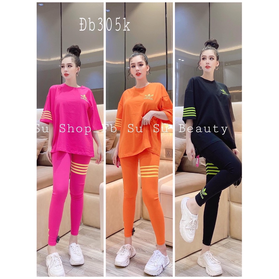 Set bộ nữ chữ ngực áo tay ngắn quần dài kẻ vàng