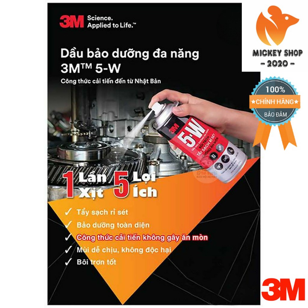 [ ĐA DỤNG ] Chai xịt tẩy rửa, bôi trơn và chống rỉ sét 3M 5-W 310g