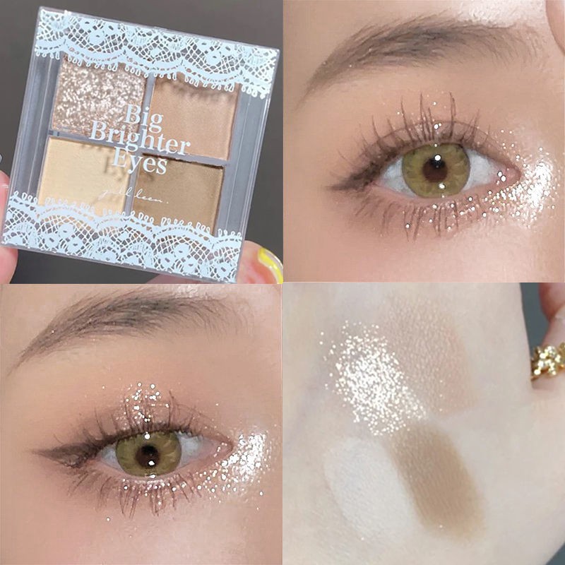 [Hàng mới về] Bảng phấn mắt bốn màu trang điểm hàng ngày tiện lợi