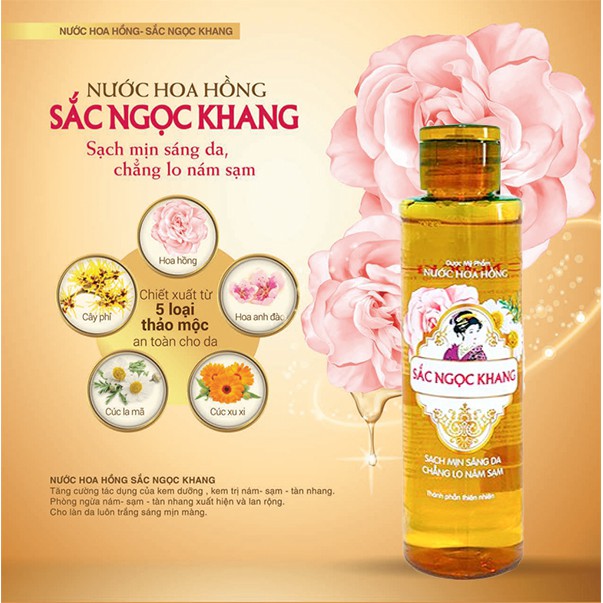 Combo dưỡng sâu & bảo vệ da Sắc Ngọc Khang 4 món [ Kem 30g + Kem chống nắng + Nước hoa hồng + Sữa rửa mặt 100g]