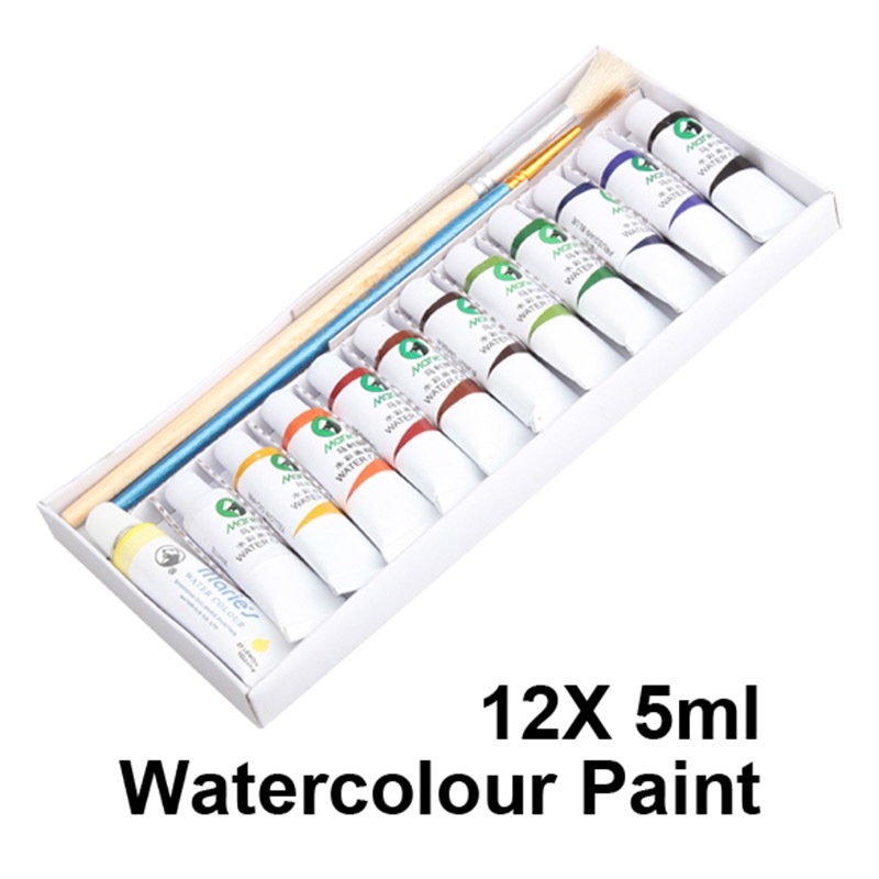 Bộ 12 tuýp màu nước vẽ tranh 5ml chống thấm nước chất lượng cao