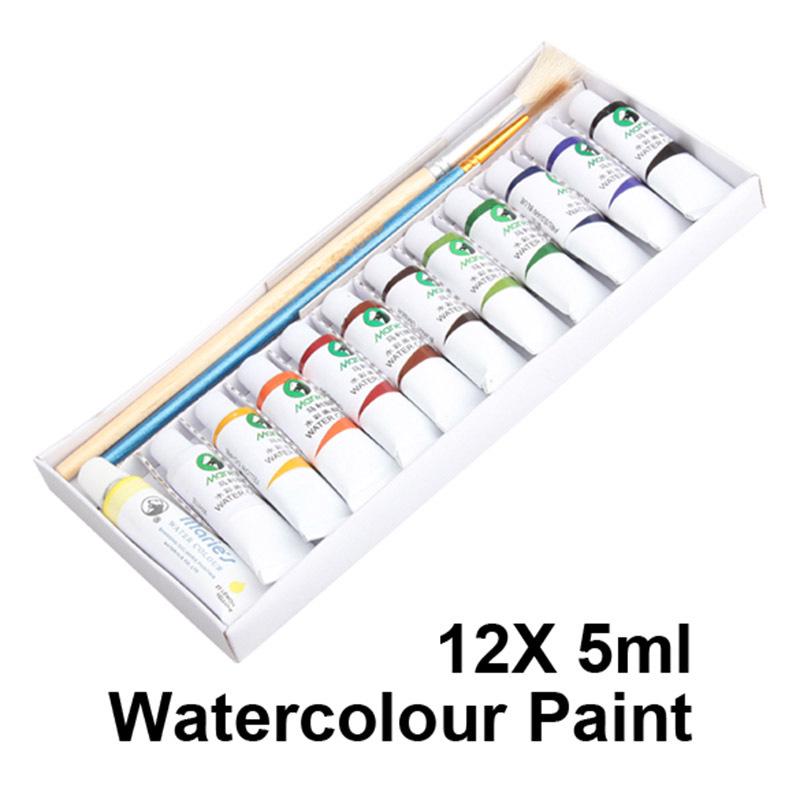 Bộ 12 tuýp màu nước vẽ tranh 5ml chống thấm nước chất lượng cao