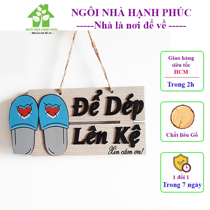 Bảng gỗ decor trang trí nhà cửa Mẫu BM_163 ĐỂ GIÀY DÉP LÊN KỆ