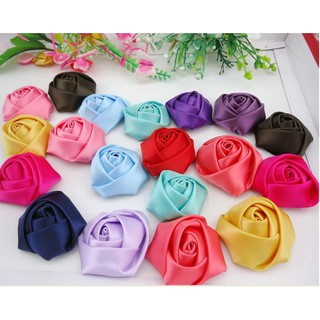 Hoa ruy băng vải trang trí làm hoa cưới siêu xinh