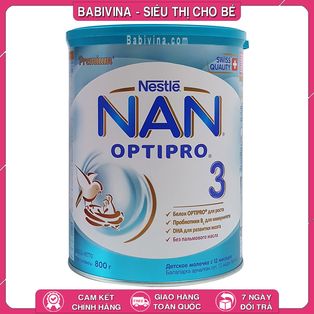 [LẺ GIÁ SỈ] Sữa Nan Nga 800g Đủ Số 1,2,3,4 Mẫu Mới, Date Mới