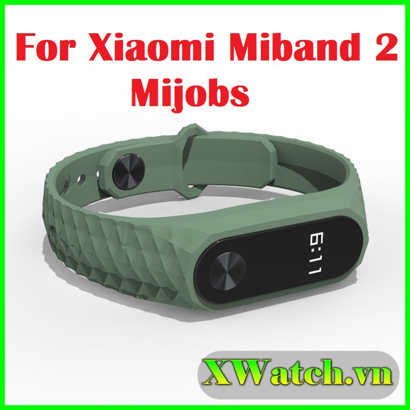 Dây đeo vân sần Mijobs thay thế cho Xiaomi Miband 2 chống thấm nước, bám bụi