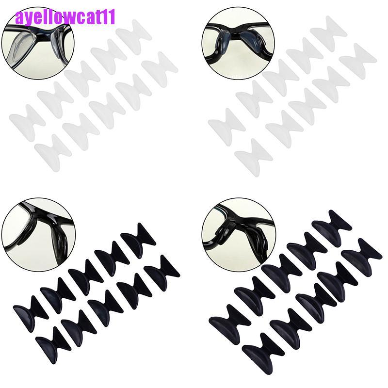 AYC 5Pairs Glasses Eyeglass Sunglass Spectacles Anti-Slip Silicone Stick On Nose Pad