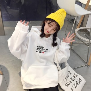 Áo nỉ có mũ lót nhung ulzzang