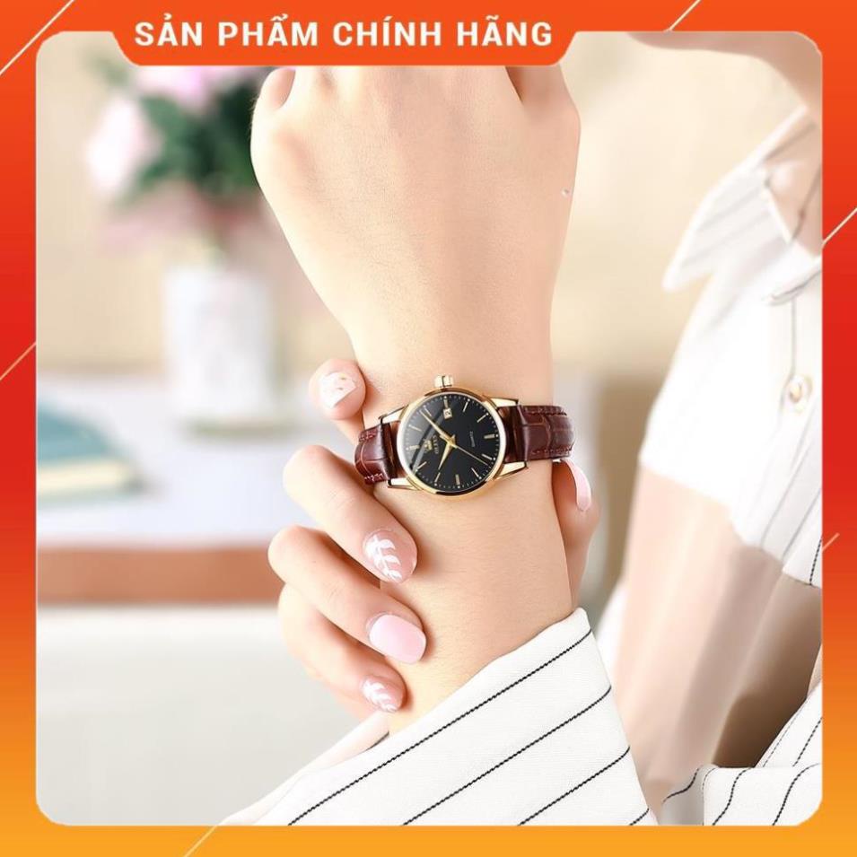 Đồng hồ nữ thương hiệu olevs,chống vô nước,chống xước,dạ quang ban đêm,dây da cao cấp thời trang
