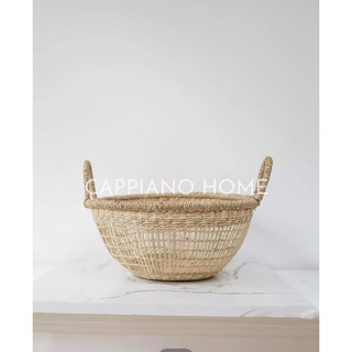 Rổ đan cói, rổ tay cầm đựng hoa quả, giỏ đựng đồ khô tiện dụng đi picnic, dã ngoại | cappiano home