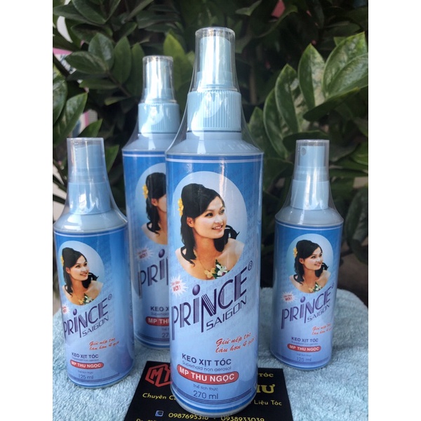 Keo xịt tóc Prince Sài Gòn 125ml, 270ml giữ nếp tóc lâu tạo kiểu hoặc bới tóc cô dâu