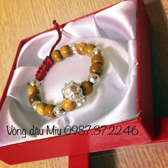 Vòng dâu mix giáp bạc
