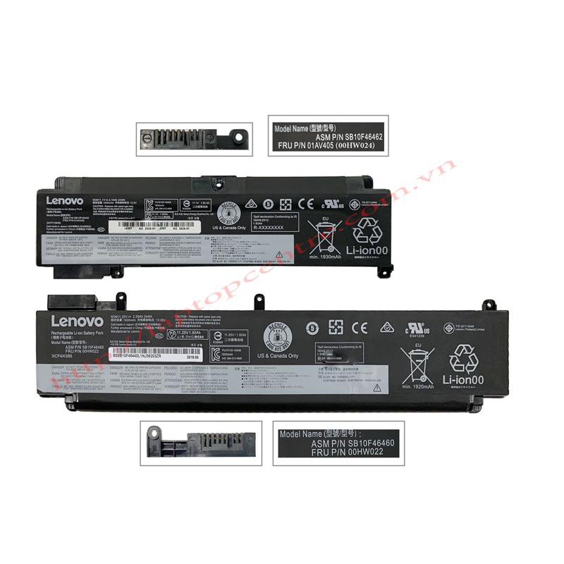 ⚡️ Pin Laptop Lenovo ThinkPad T460s T470S SB10F46463 00HW024 - PIN ZIN CAO CẤP