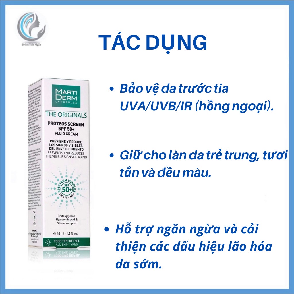 Kem chống nắng cho da dầu mụn và mọi loại da Martiderm phổ rộng CN09