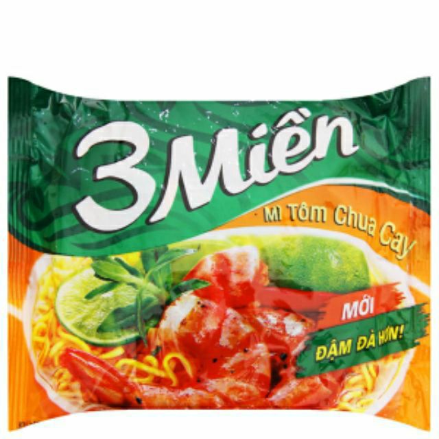 mì 3 miền tôm chua cay