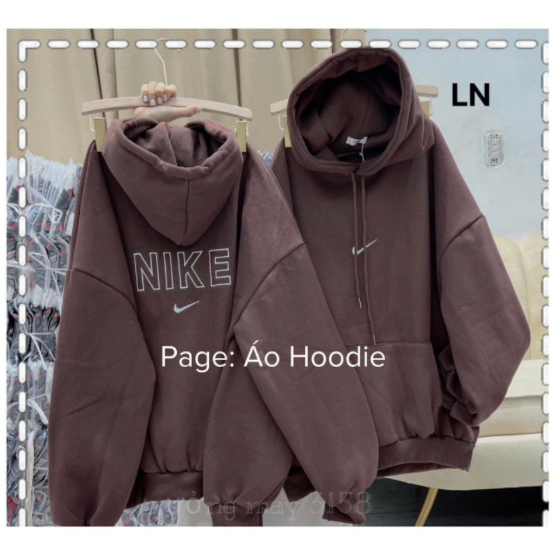 Áo hoodie mũ 2lớp from thụng tay bồng ,mẫu in 2mặt unisex