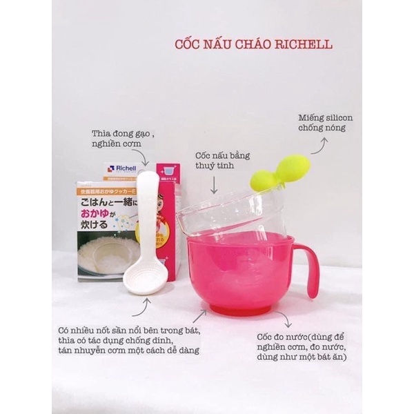 Cốc nấu cháo Richell Nhật Bản