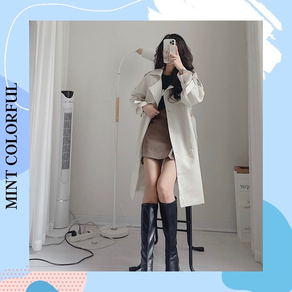 Áo khoác Mangto nữ dáng dáng dài một lớp Mint Colorful | BigBuy360 - bigbuy360.vn