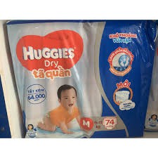 Tã/bỉm quần/dán Huggies size M 74 miếng