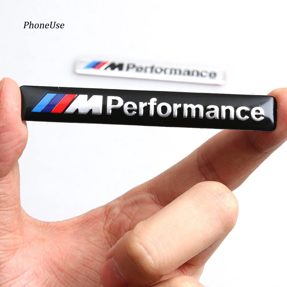 Miếng logo kim loại in chữ M Performance trang trí nội thất xe hơi BMW