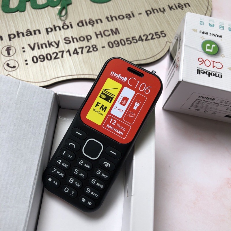 Điện thoại Mobell C106 2sim - Bảo hành chính hãng 12 tháng