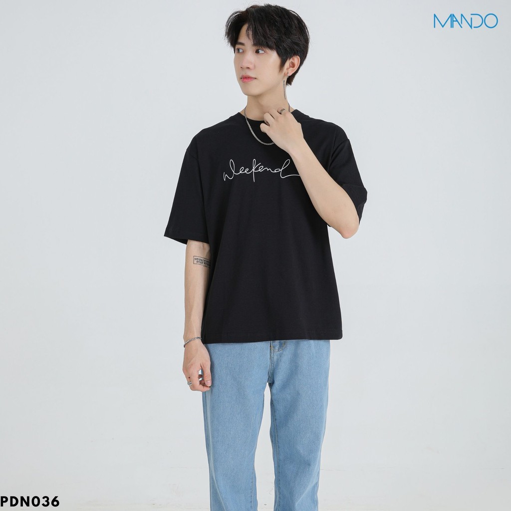 Áo Phông  Cổ Tròn Ngắn Tay In Chữ Phong Cách Hàn Quốc Thời Trang Nam MANDO -         PDN036 | BigBuy360 - bigbuy360.vn