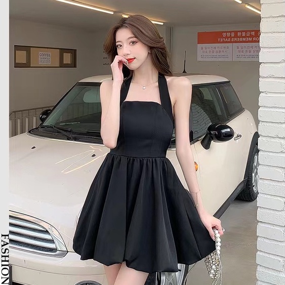 Váy gợi cảm không tay Dây đeo màu rắn Váy đơn giản Thời trang quần áo nữ
